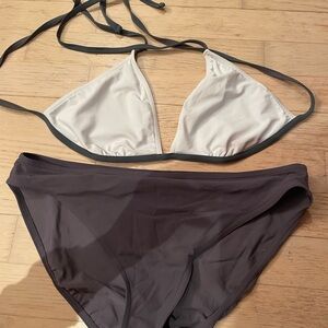 GapBody White and Gray Bikini Set